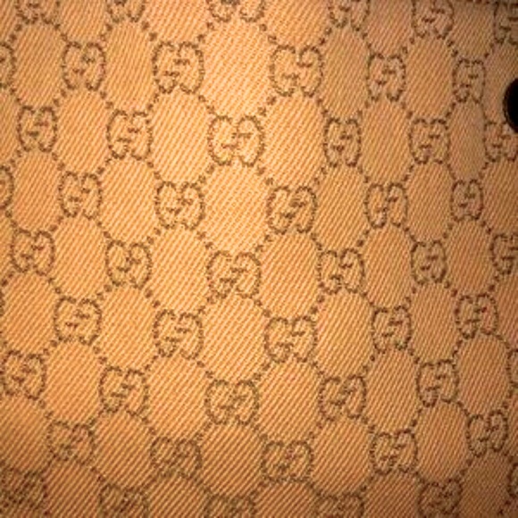 Gucci Tan GG Monogram Tote with Leather Accents - Picture 8 of 14